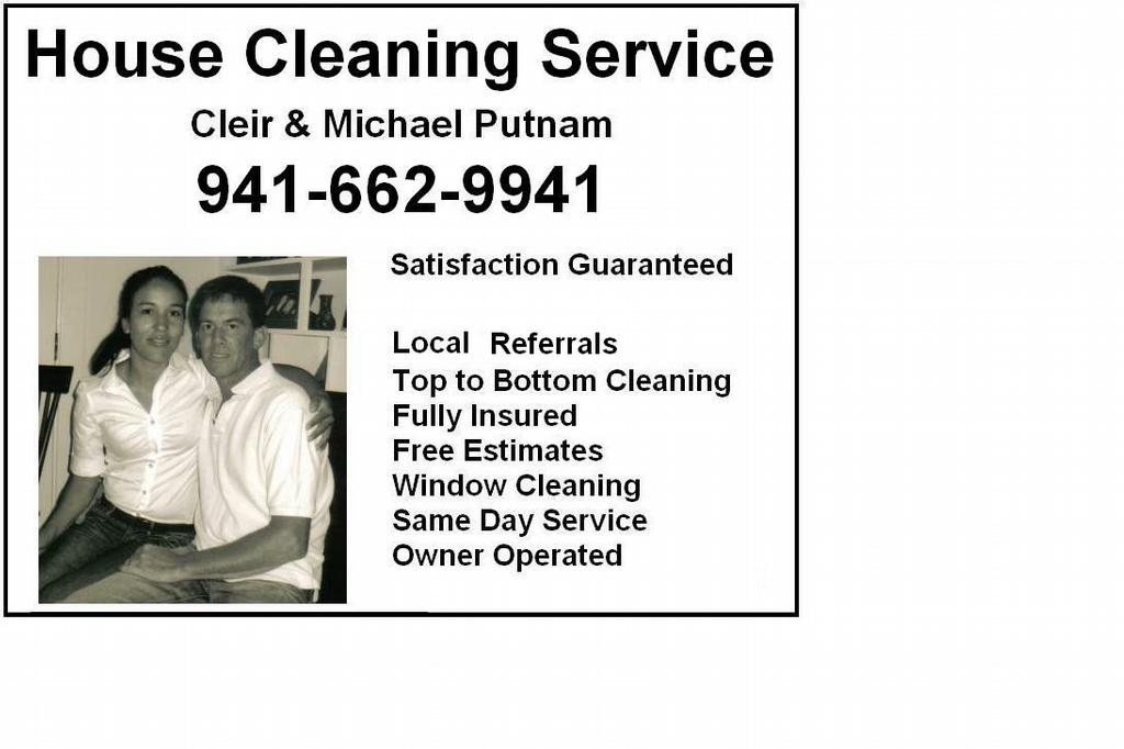 Michael Putnam Cleaning Service Venice FL 34292 9416629941